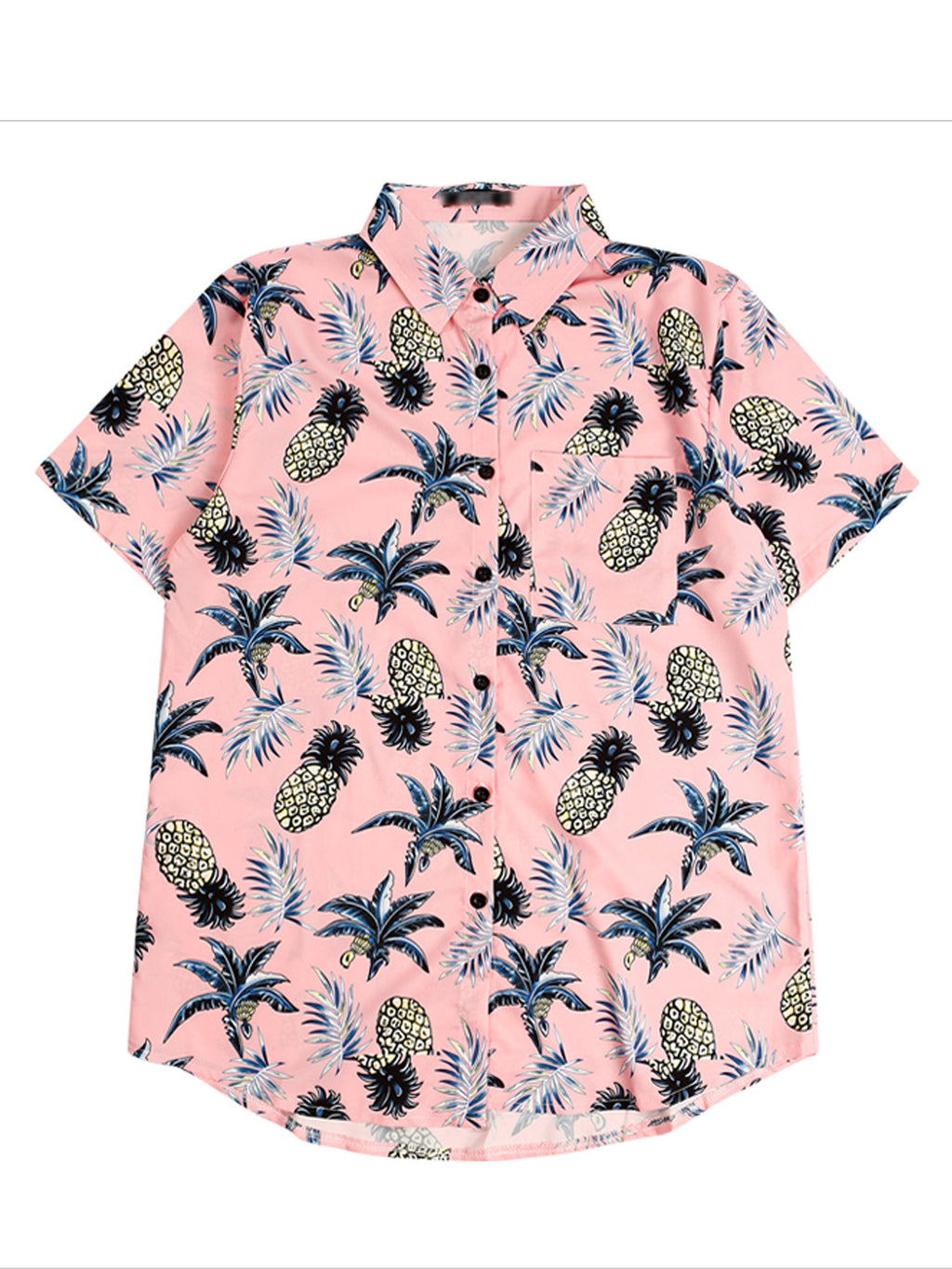 Women Elegant Short Sleeved Printed Shirt
