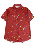 Women Printed Loose Button Down Shirt