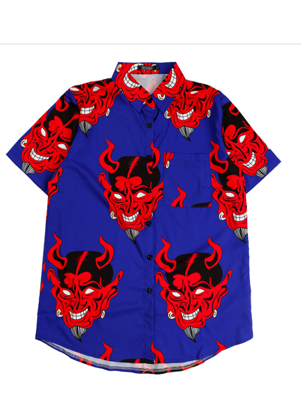 Women Loose Collar Neck Printed Shirt