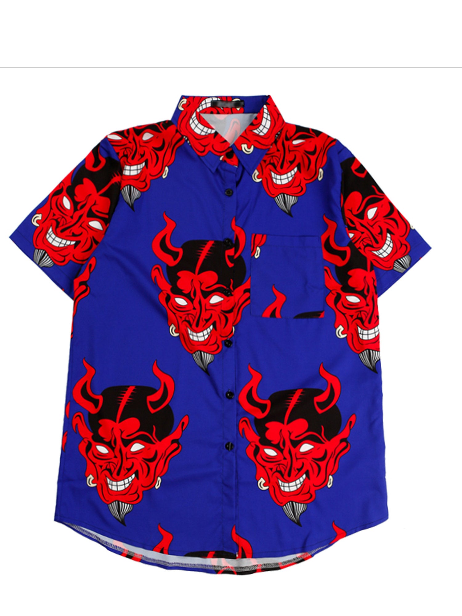 Women Loose Collar Neck Printed Shirt