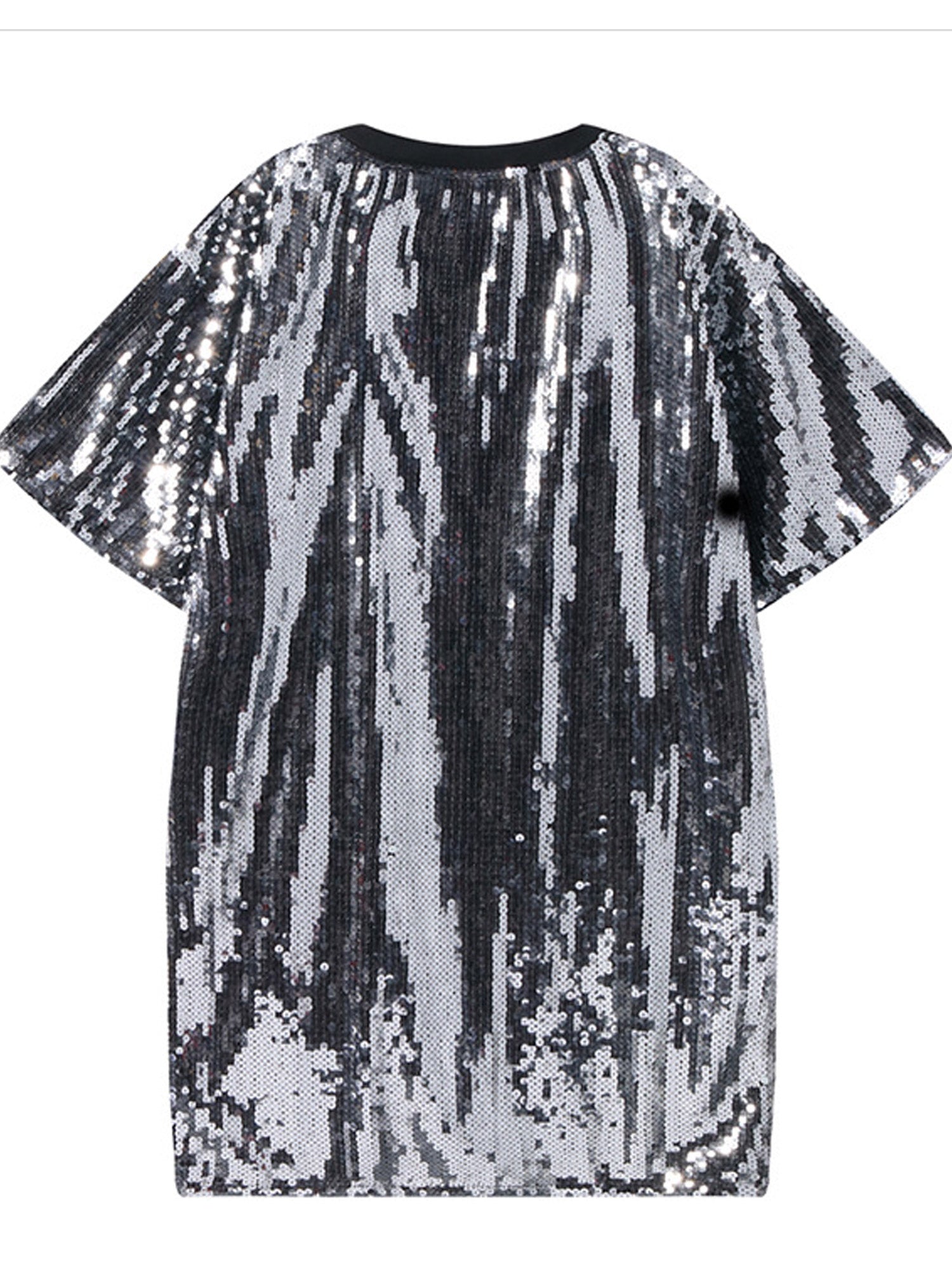 Women Sequin Short Sleeved Fashion T-Shirt