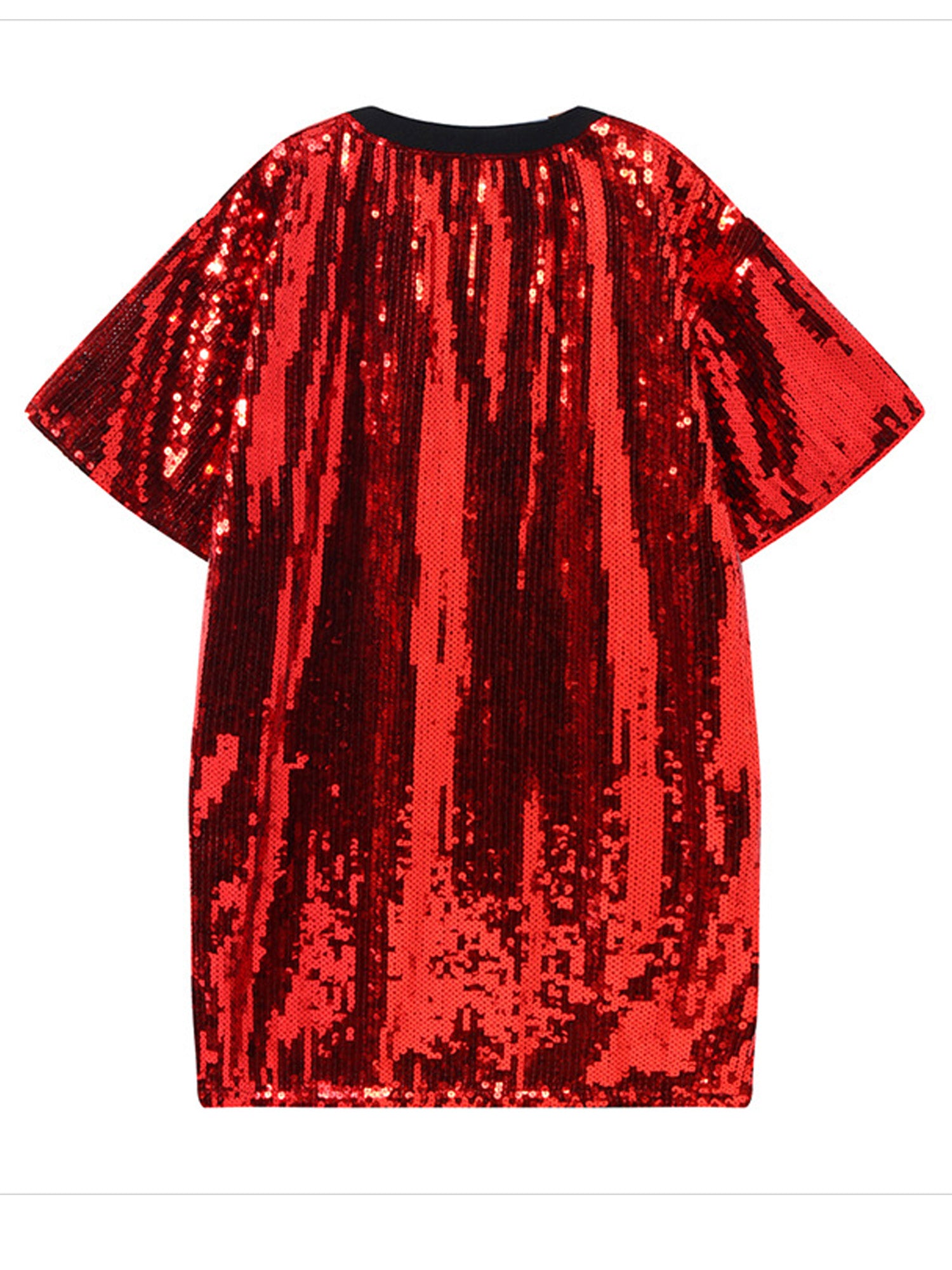 Women Sequin Short Sleeved Fashion T-Shirt