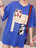 Women Fashion Loose Short Sleeved Top