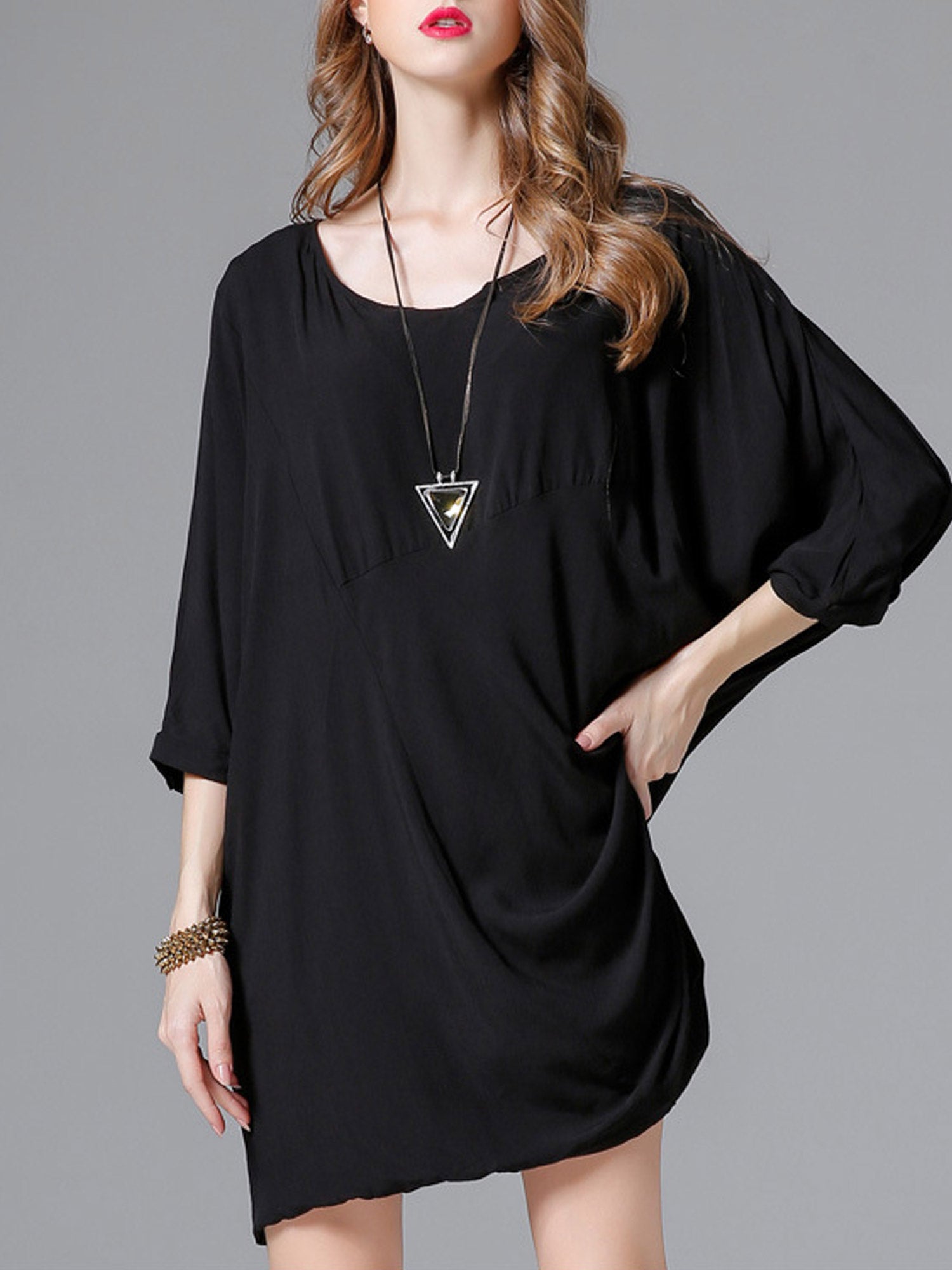 Women Round Neck Loose Casual Shirt