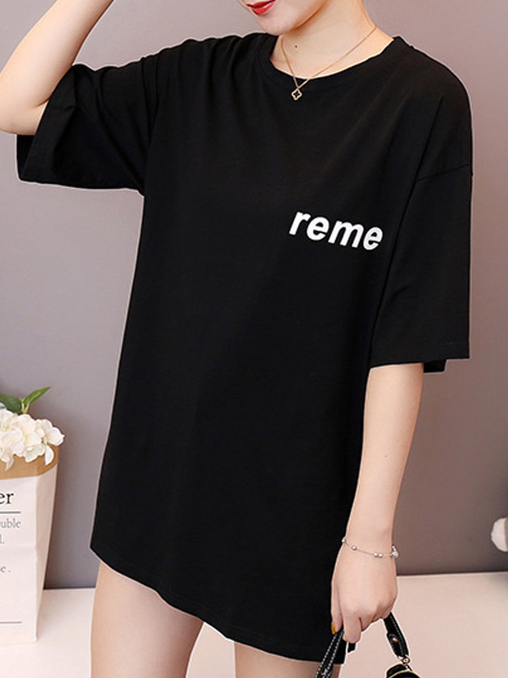 Women Stylish Round Neck Casual T-Shirt