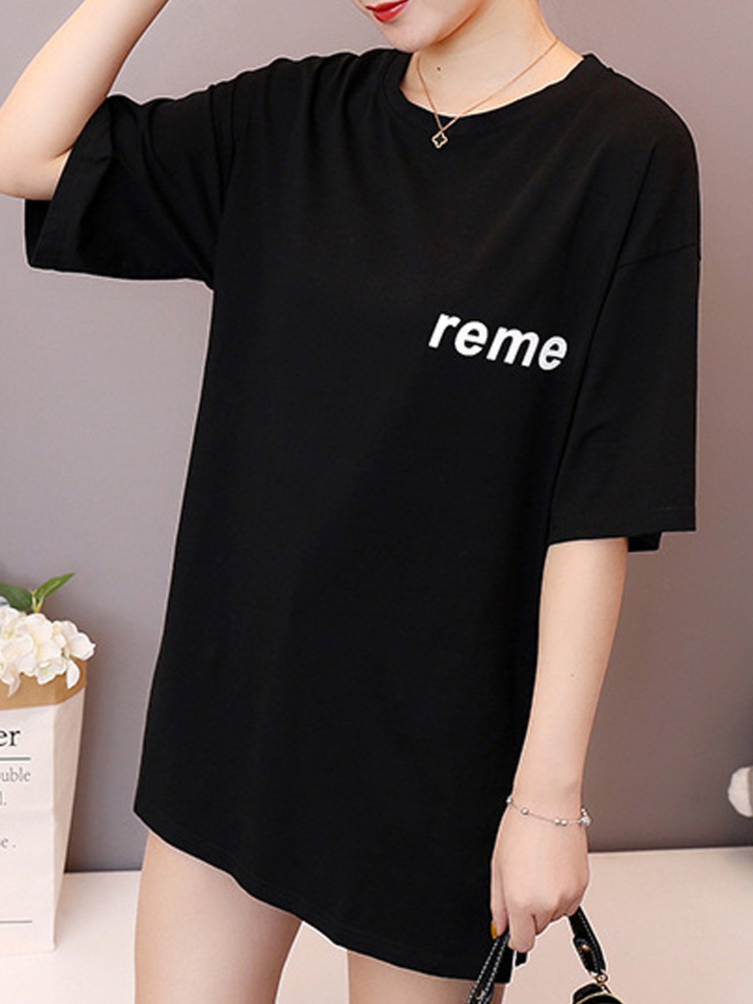 Women Stylish Round Neck Casual T-Shirt