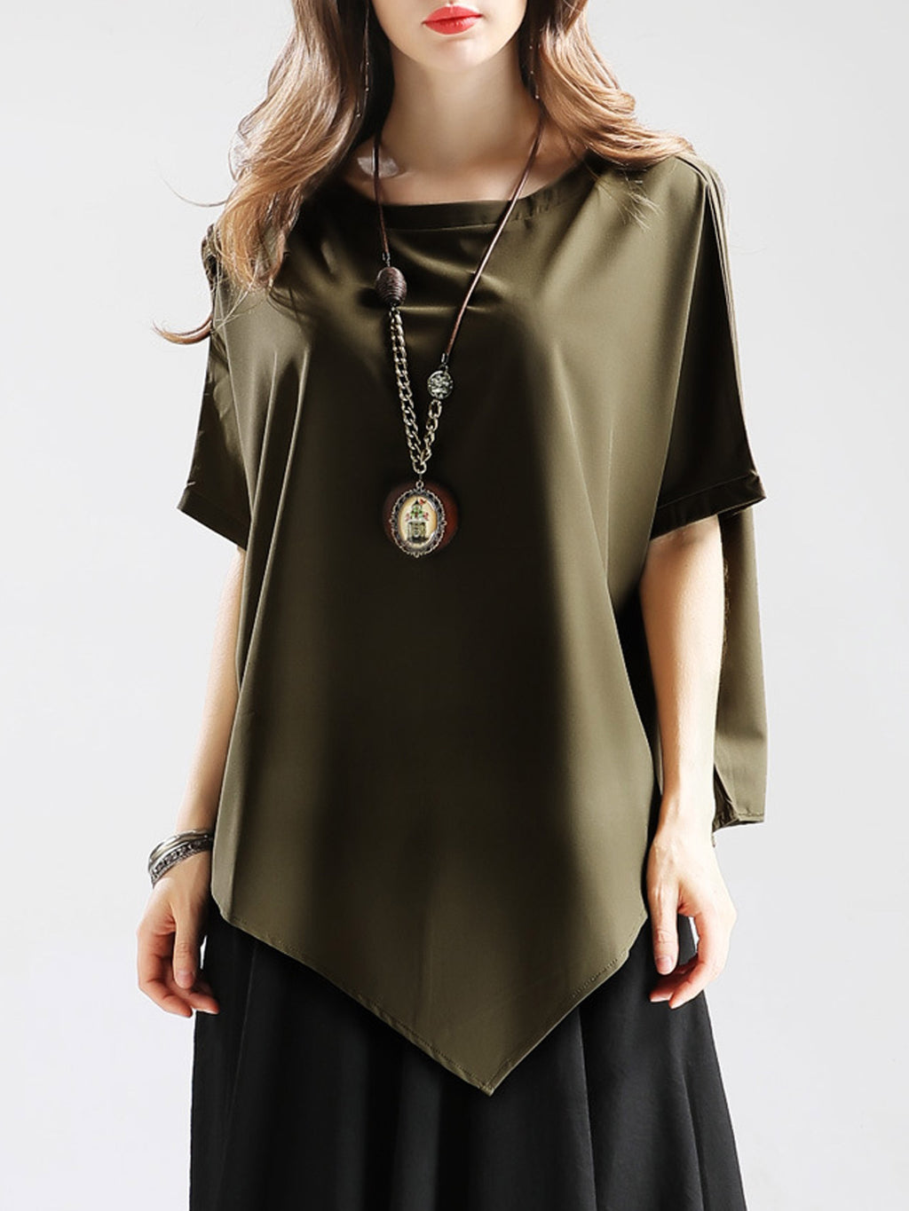 Women Stylish Loose Irregular Chiffon Top