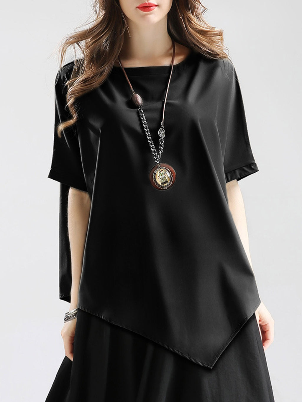 Women Stylish Loose Irregular Chiffon Top