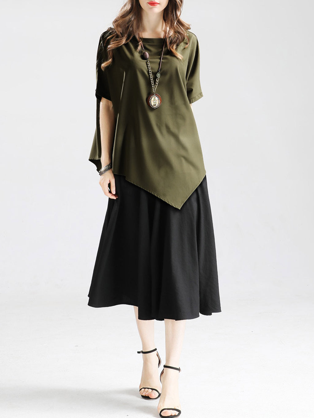 Women Stylish Loose Irregular Chiffon Top