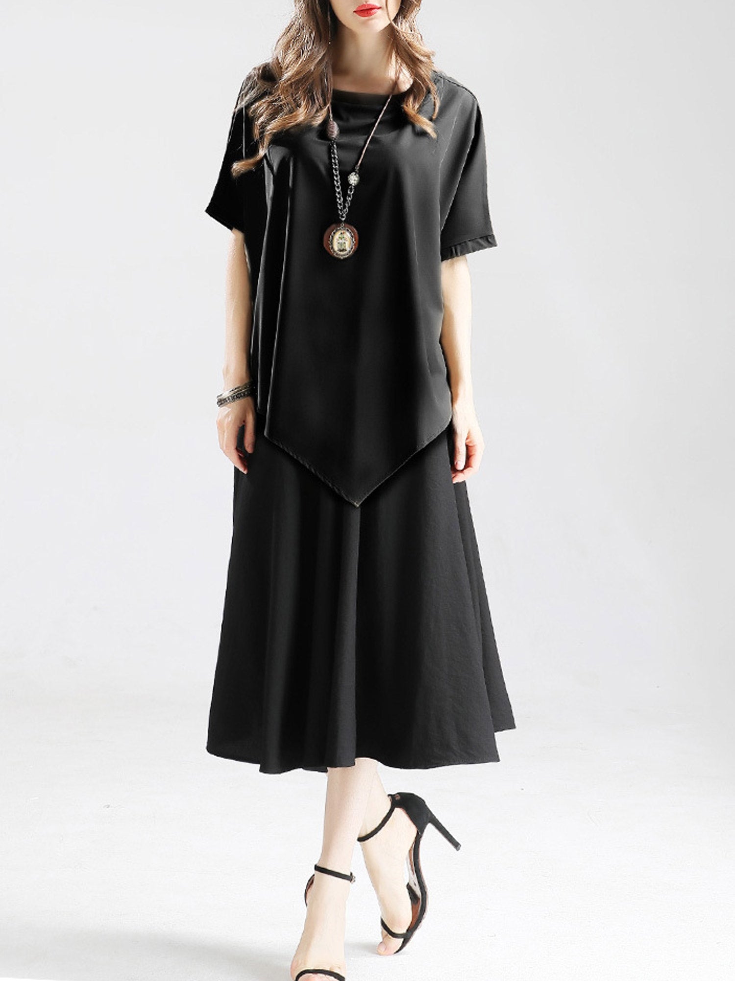 Women Stylish Loose Irregular Chiffon Top