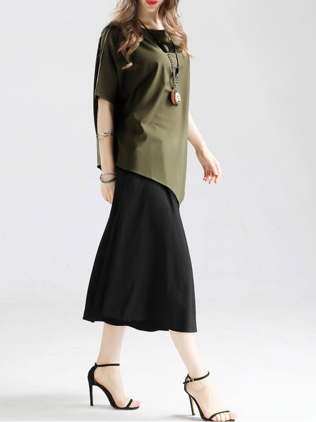 Women Stylish Loose Irregular Chiffon Top