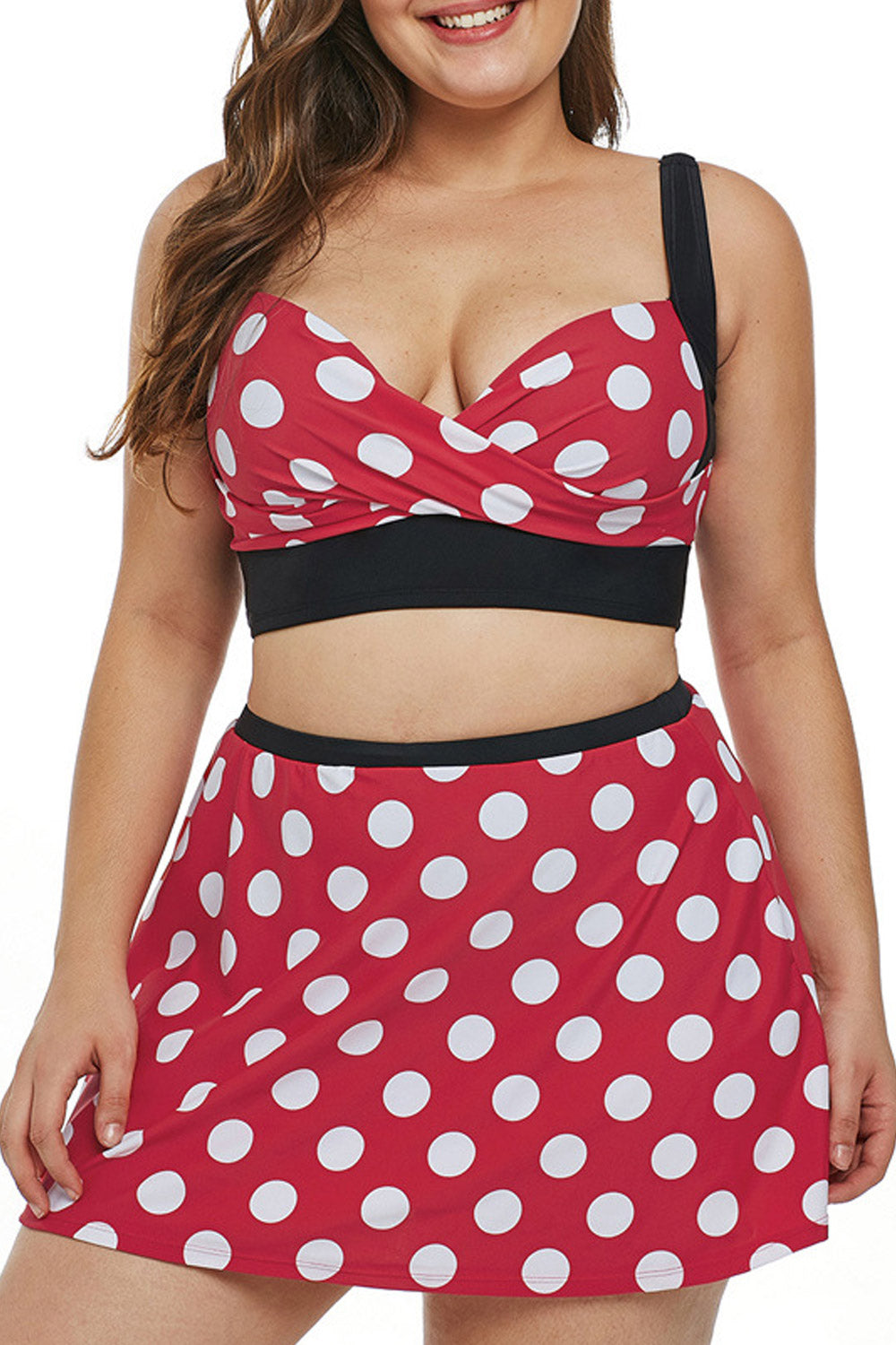 Women Adjustable Bikini Printed Skirt Swim Set