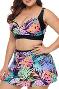 Women Adjustable Bikini Printed Skirt Swim Set