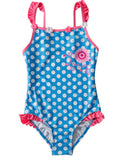 Kids Girls Trim Ruffle Polka Dot Swimwear