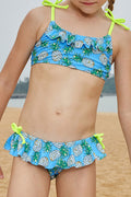 Kids Girls Pineapple Printed Two Piece Swimwear