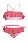 Kids Girls Cross Strap Printed Swimwear Set
