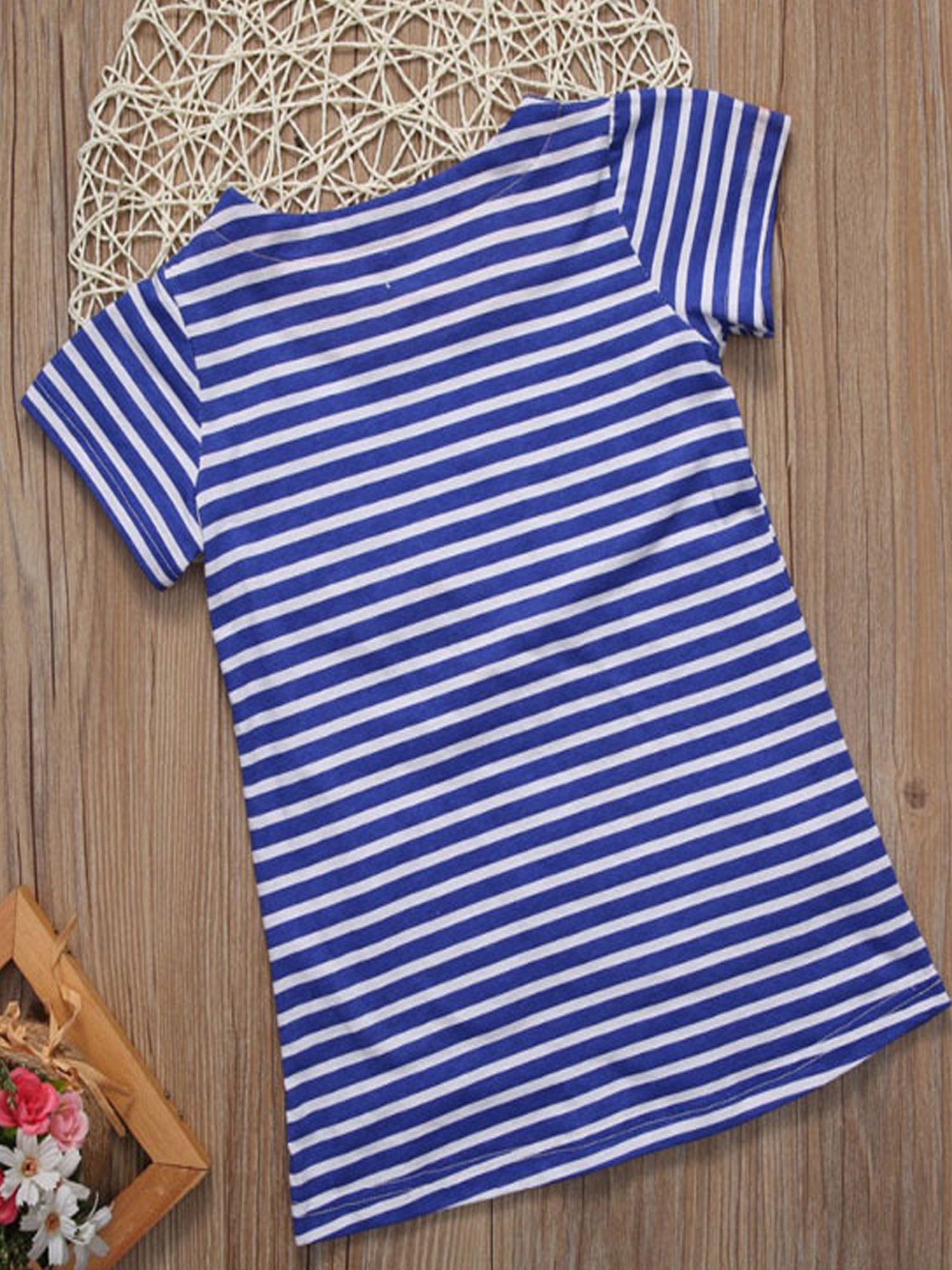 Kids Girls Short Sleeve Embroidered Casual T-Shirt