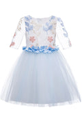 kids Girls Beutiful Flower Lace Party Dress