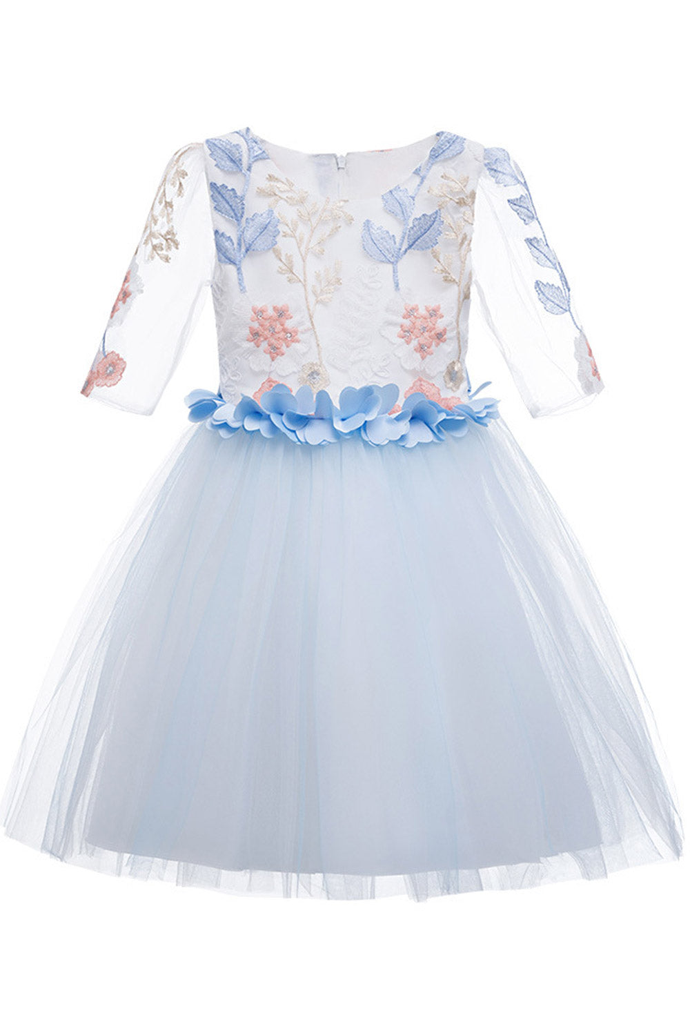 kids Girls Beutiful Flower Lace Party Dress