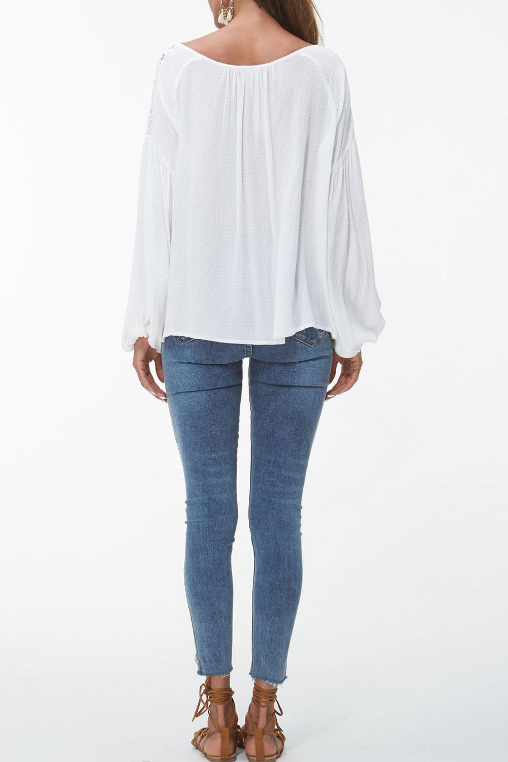 Women Lace Long Sleeved Comfortable Casual Top