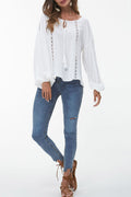 Women Lace Long Sleeved Comfortable Casual Top