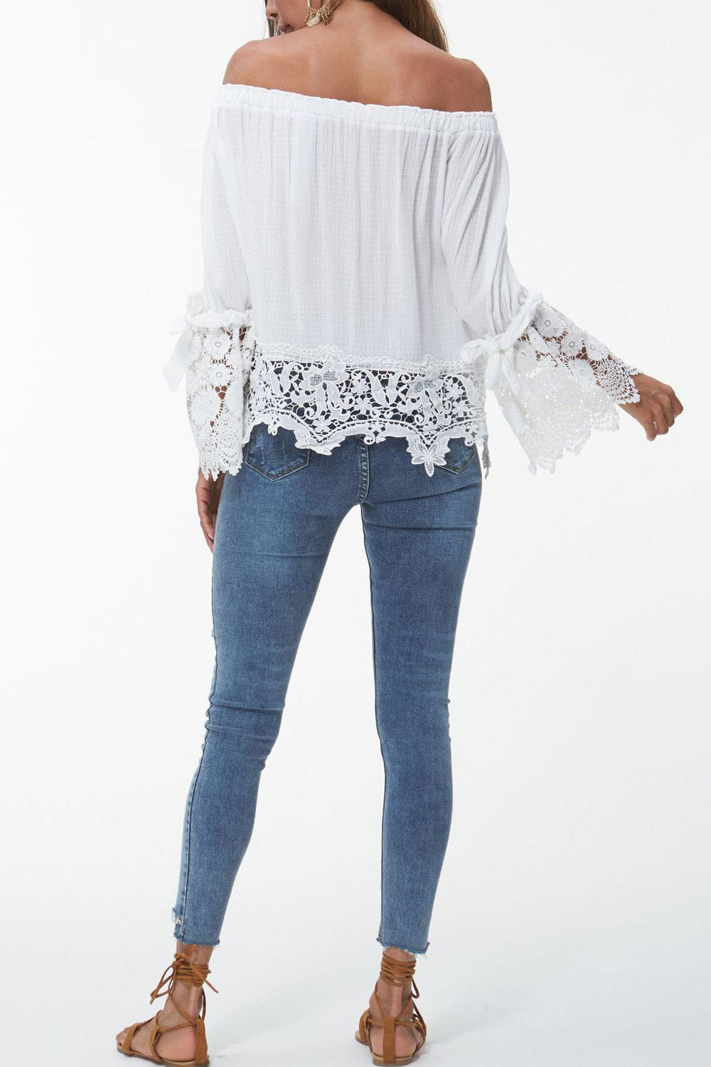 Women Off Shoulder Decorated Stylish Top
