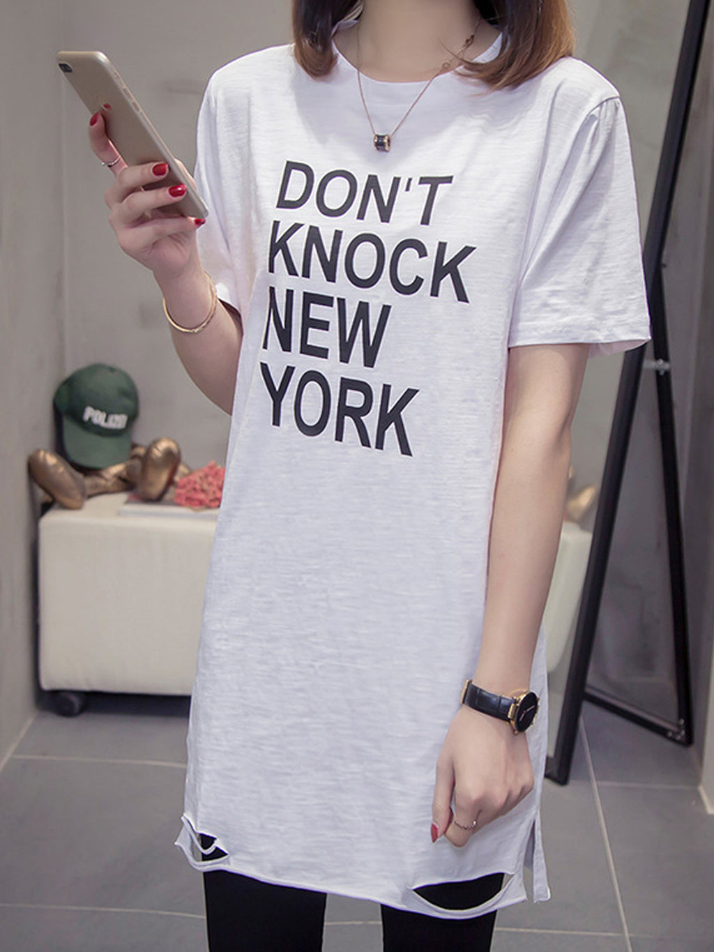 Women Graphic Round Neck Loose Top