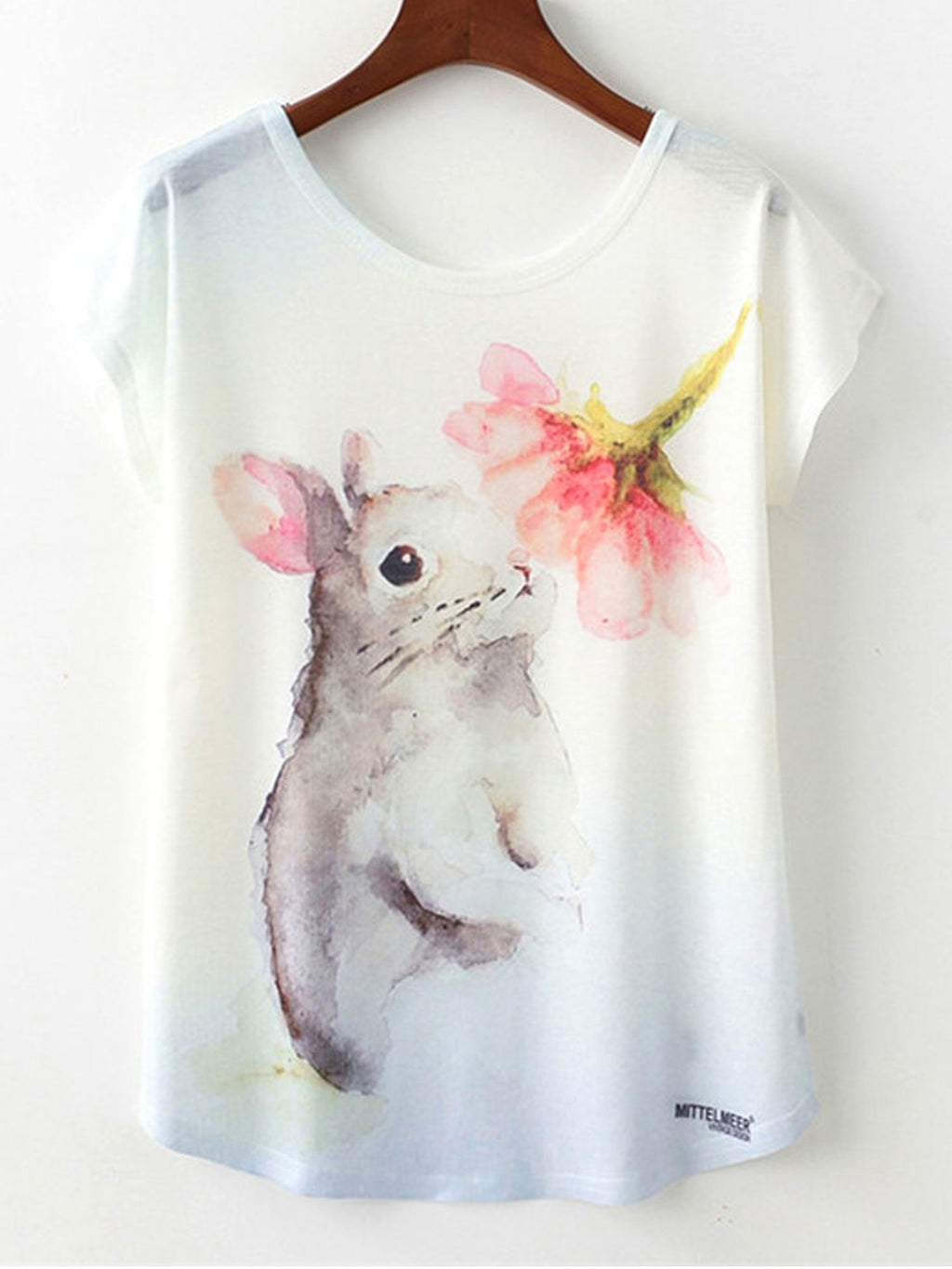 Women Round Neck Comfortable Loose Casual T-Shirt
