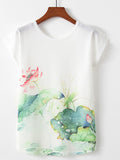 Women Breathable Round Neck Summer T-Shirt