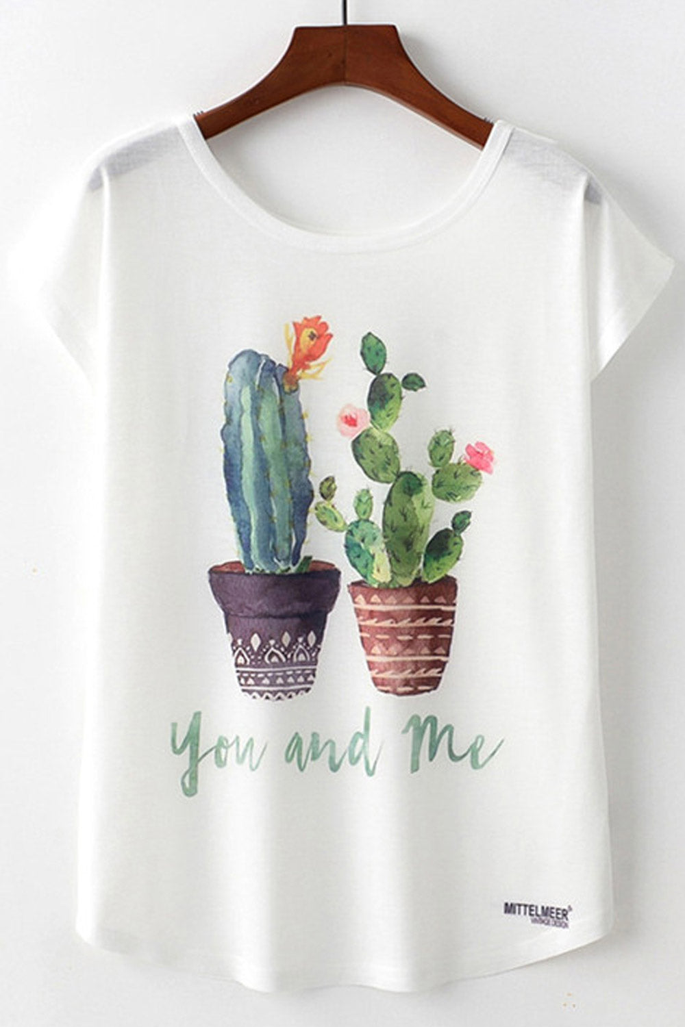Women Fashion Cactus Plant Summer Casual T-Shirt