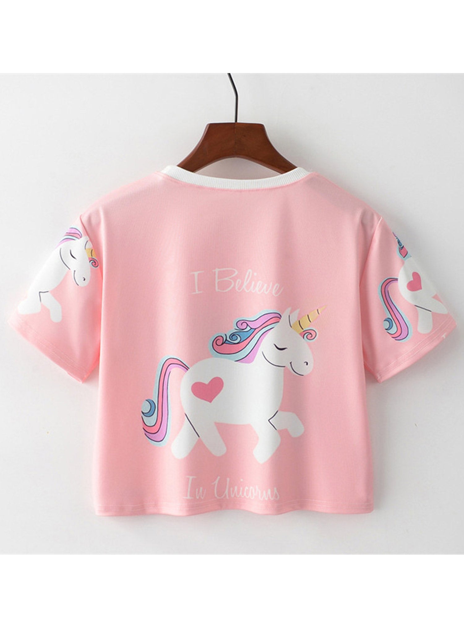 Women Stylish Unicorn Printed Casual Summer T-Shirt