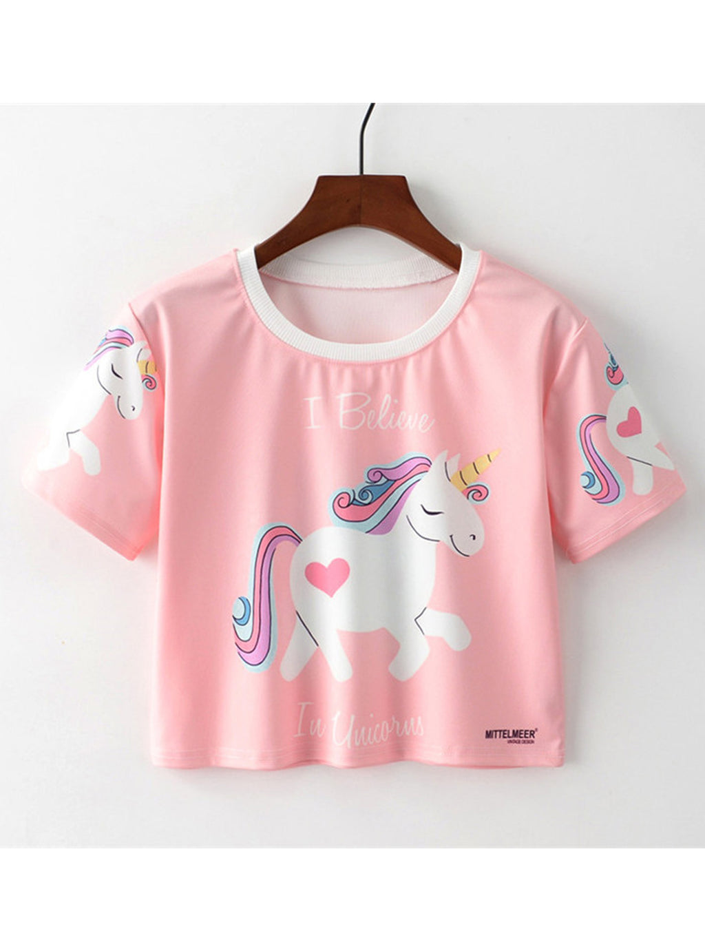 Women Stylish Unicorn Printed Casual Summer T-Shirt