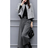 Women Loose Wide Hem Two Piece Skirt Suit
