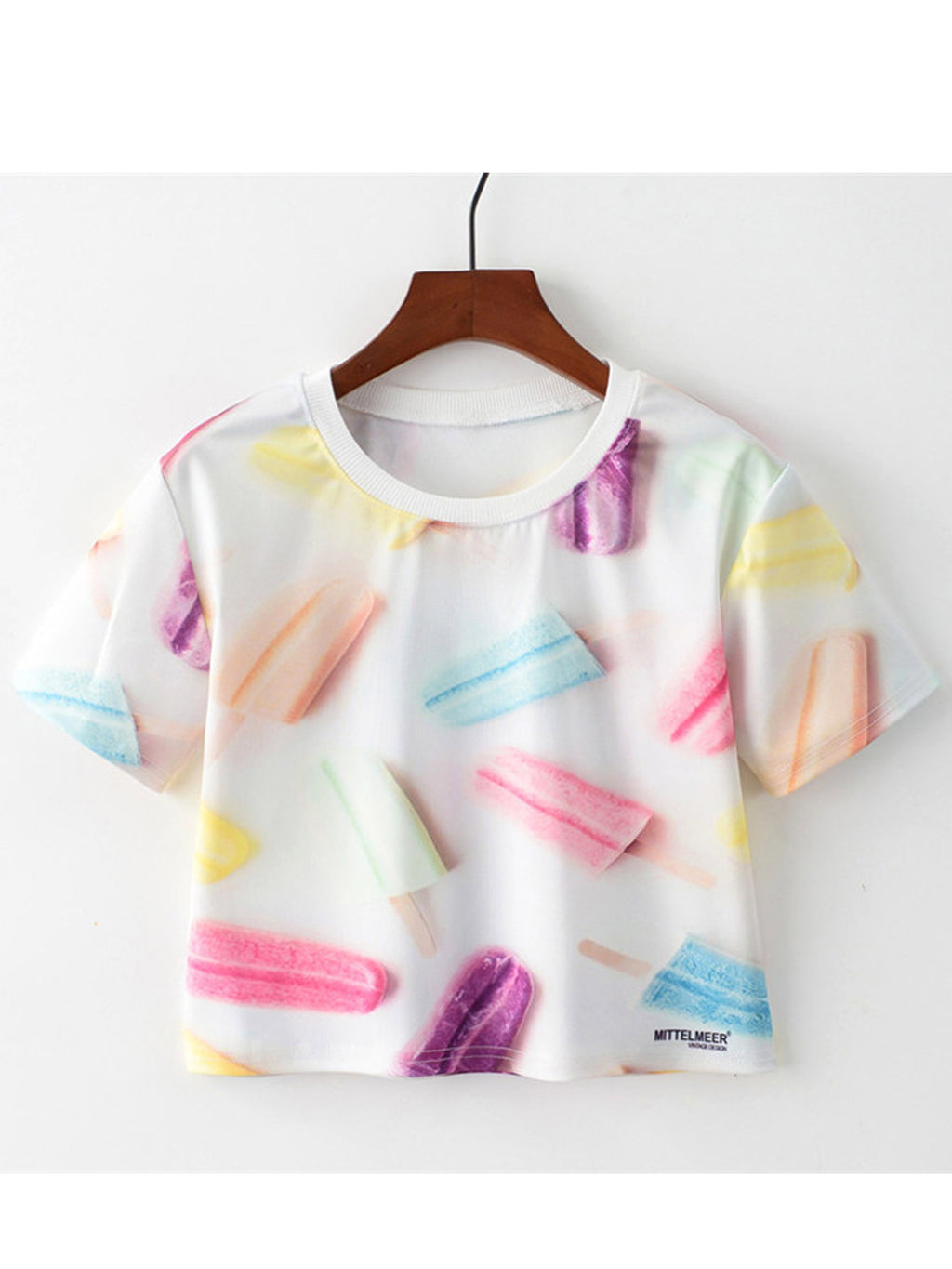 Women Pospicle Printed Round Neck Loose Top