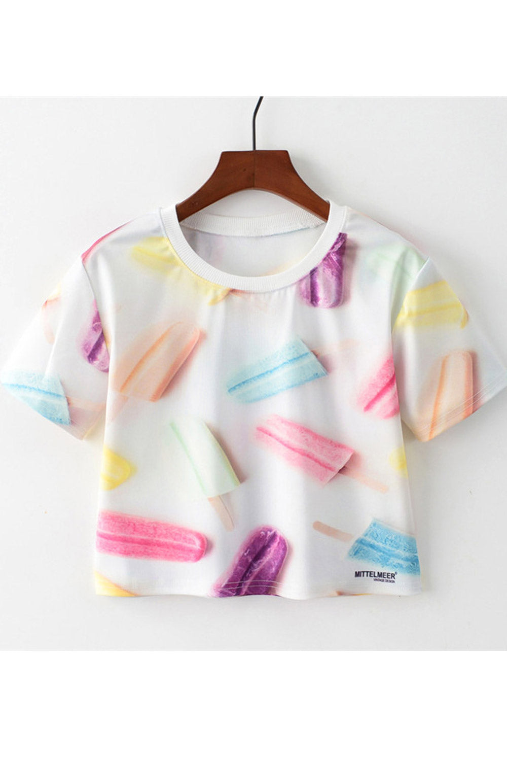 Women Pospicle Printed Round Neck Loose Top