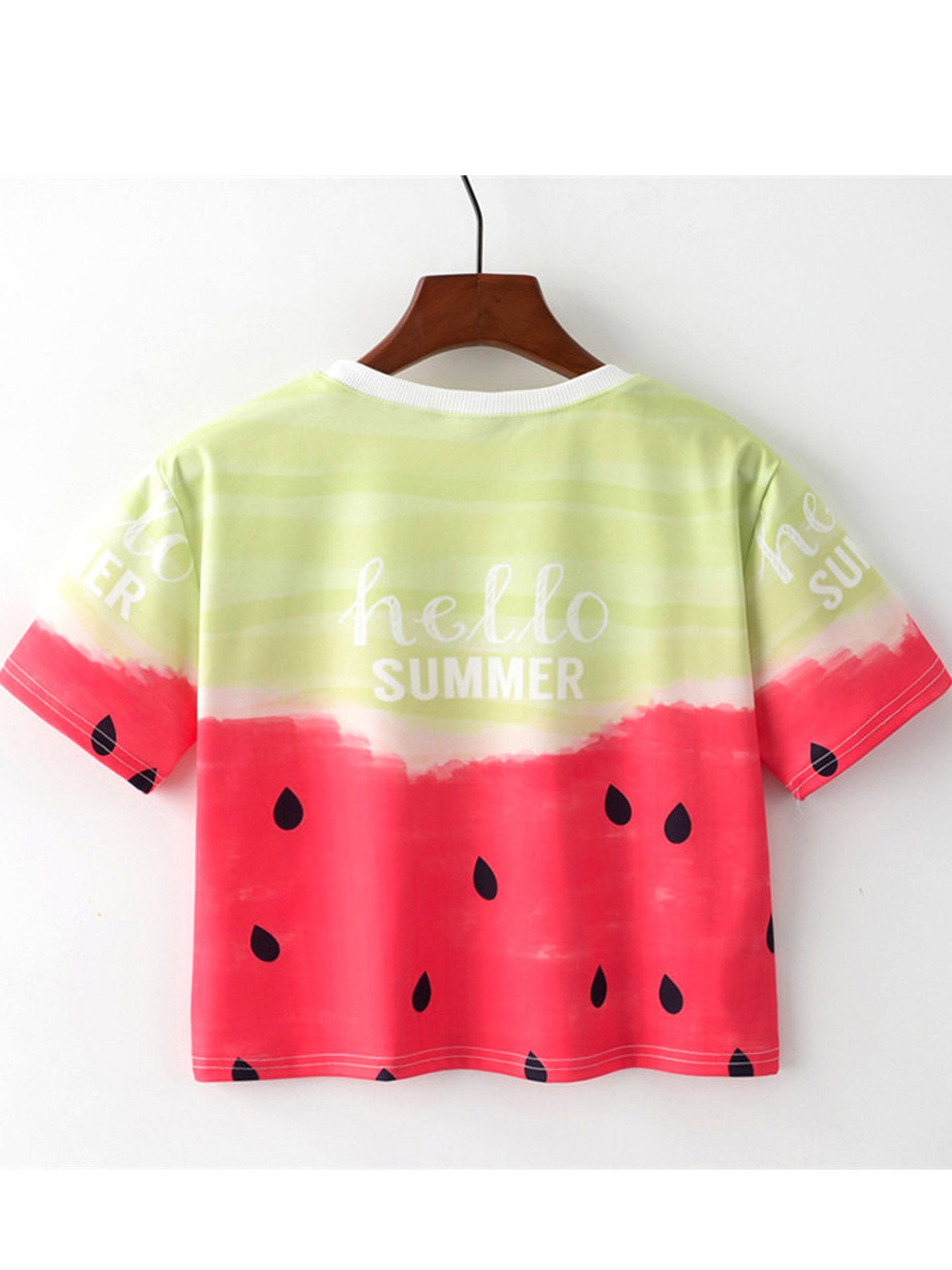 Women Elegant Round Neck Seeds Printed Top