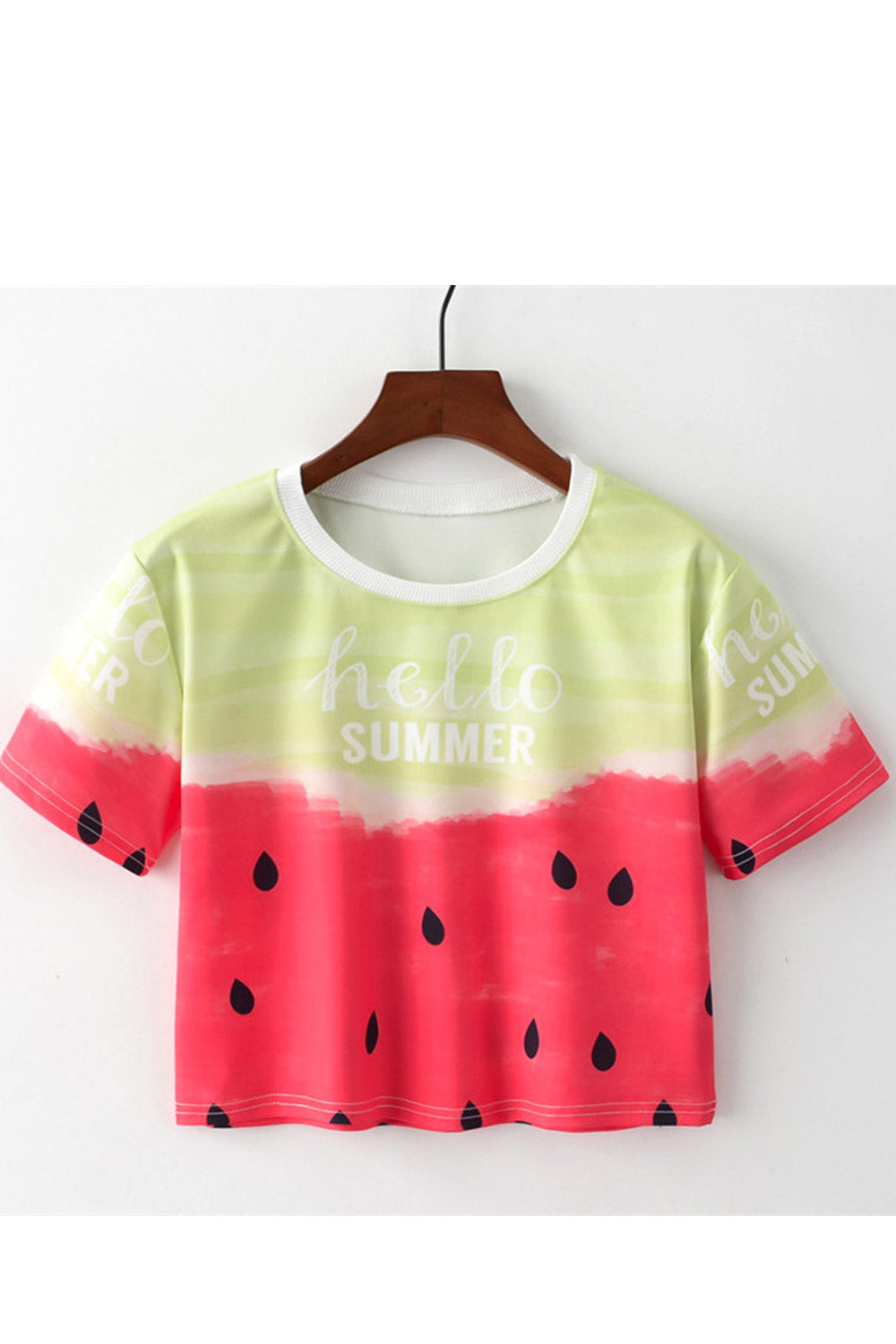 Women Elegant Round Neck Seeds Printed Top