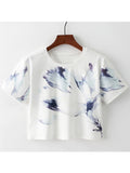 Women Loose Shape Round Neck Casual Top