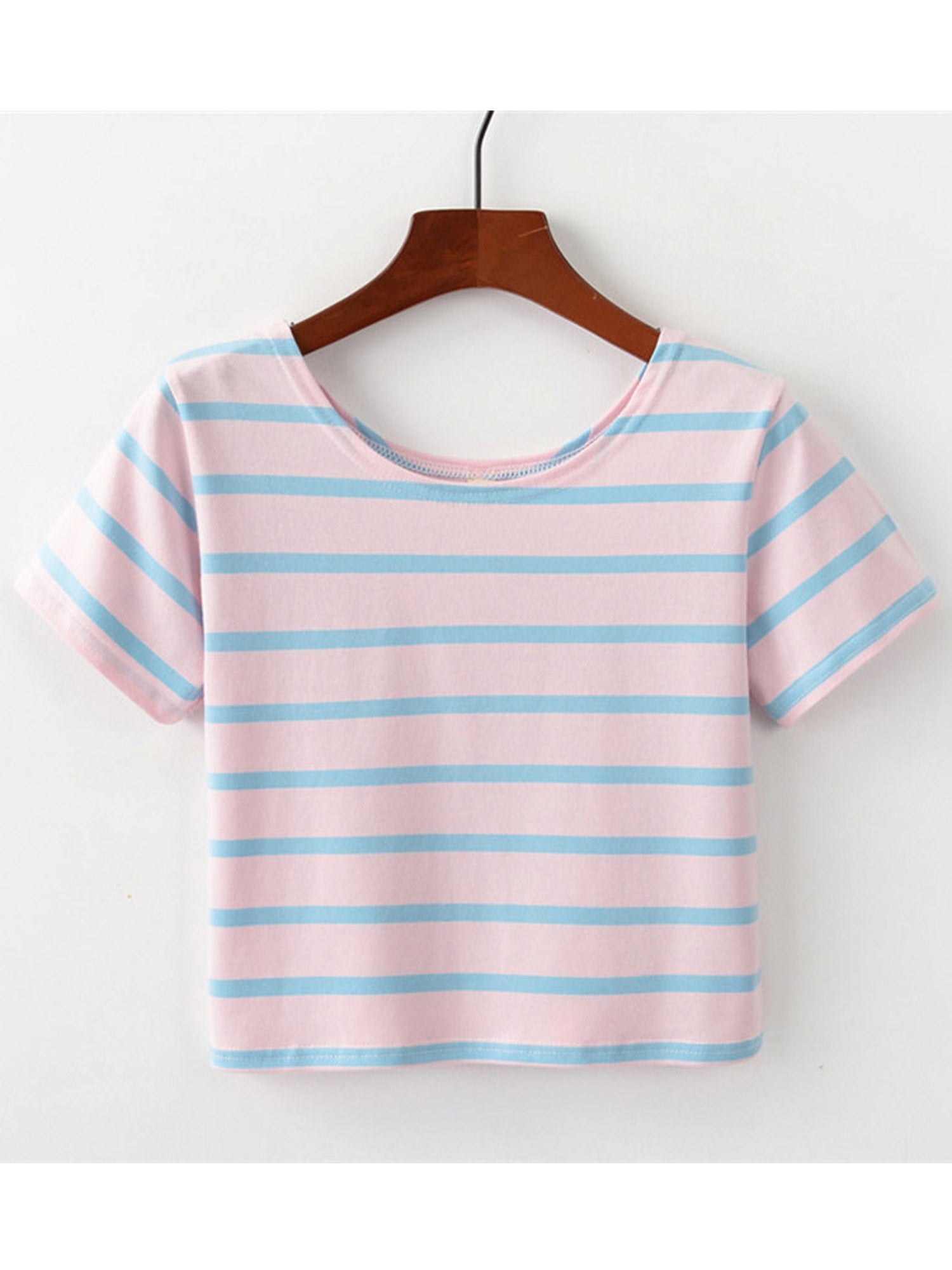 Women Relaxing Striped Pattern Loose Summer Top