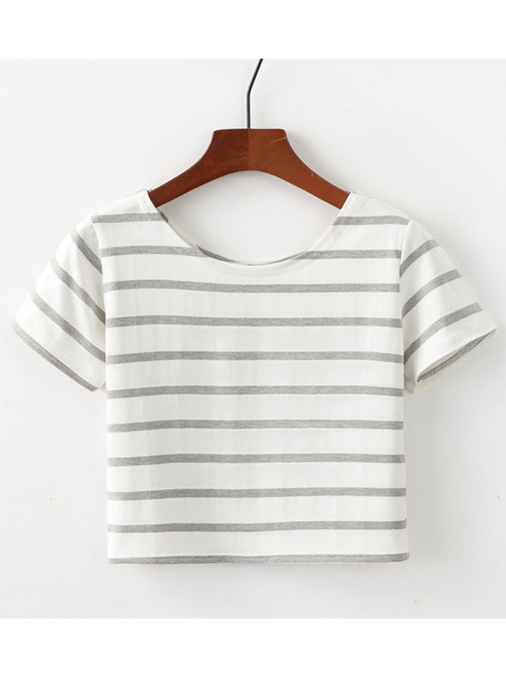 Women Relaxing Striped Pattern Loose Summer Top