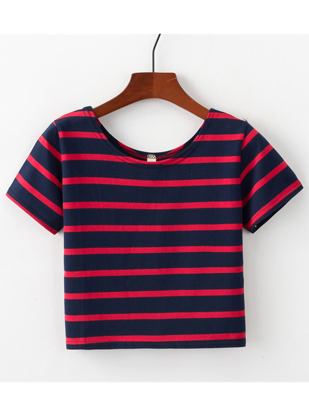Women Relaxing Striped Pattern Loose Summer Top
