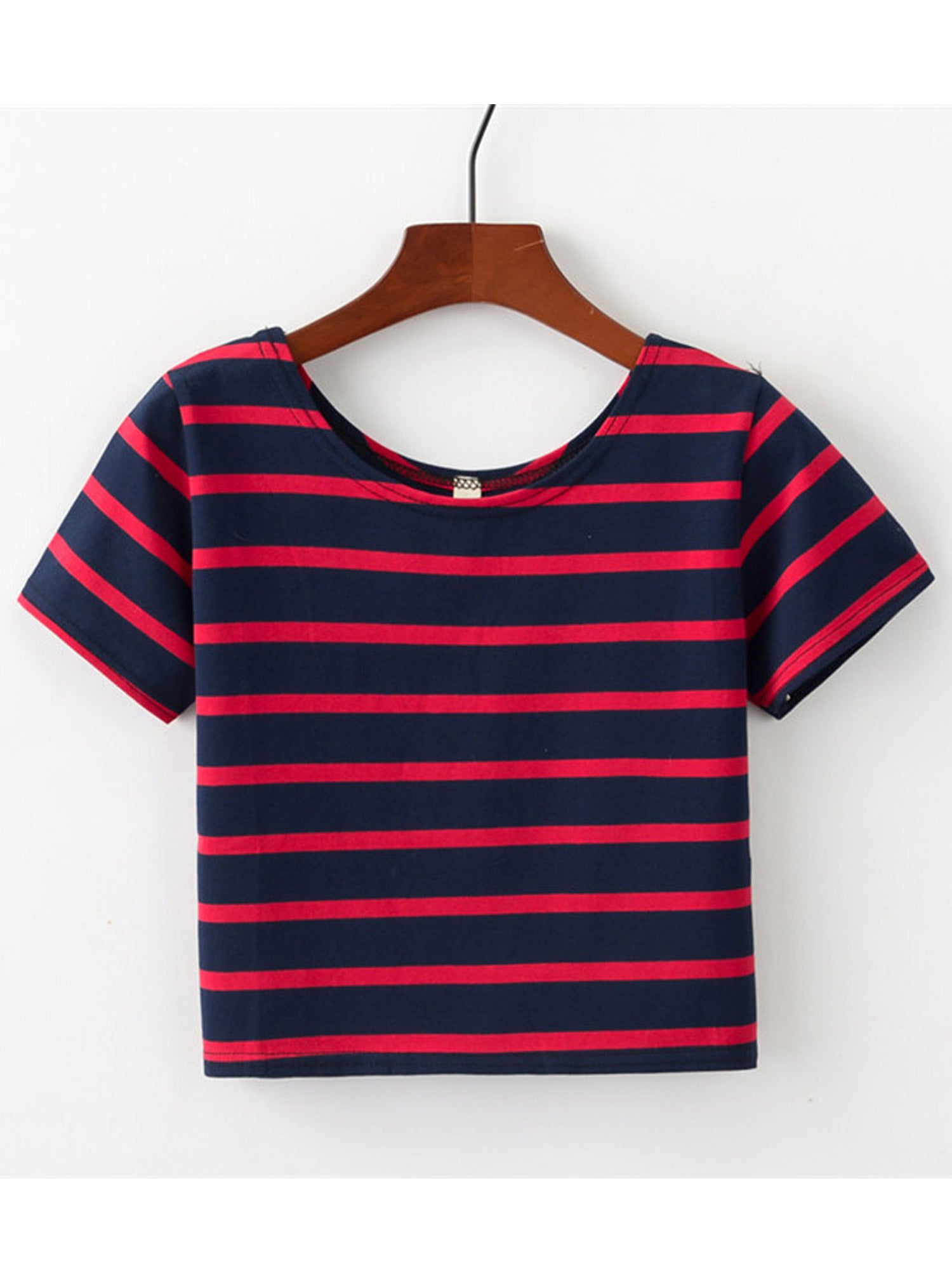 Women Relaxing Striped Pattern Loose Summer Top