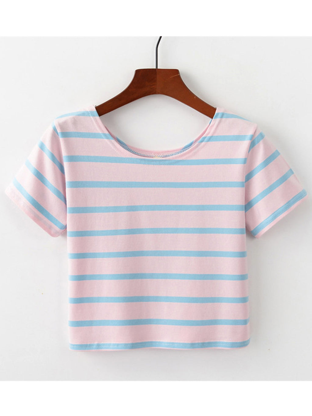 Women Relaxing Striped Pattern Loose Summer Top