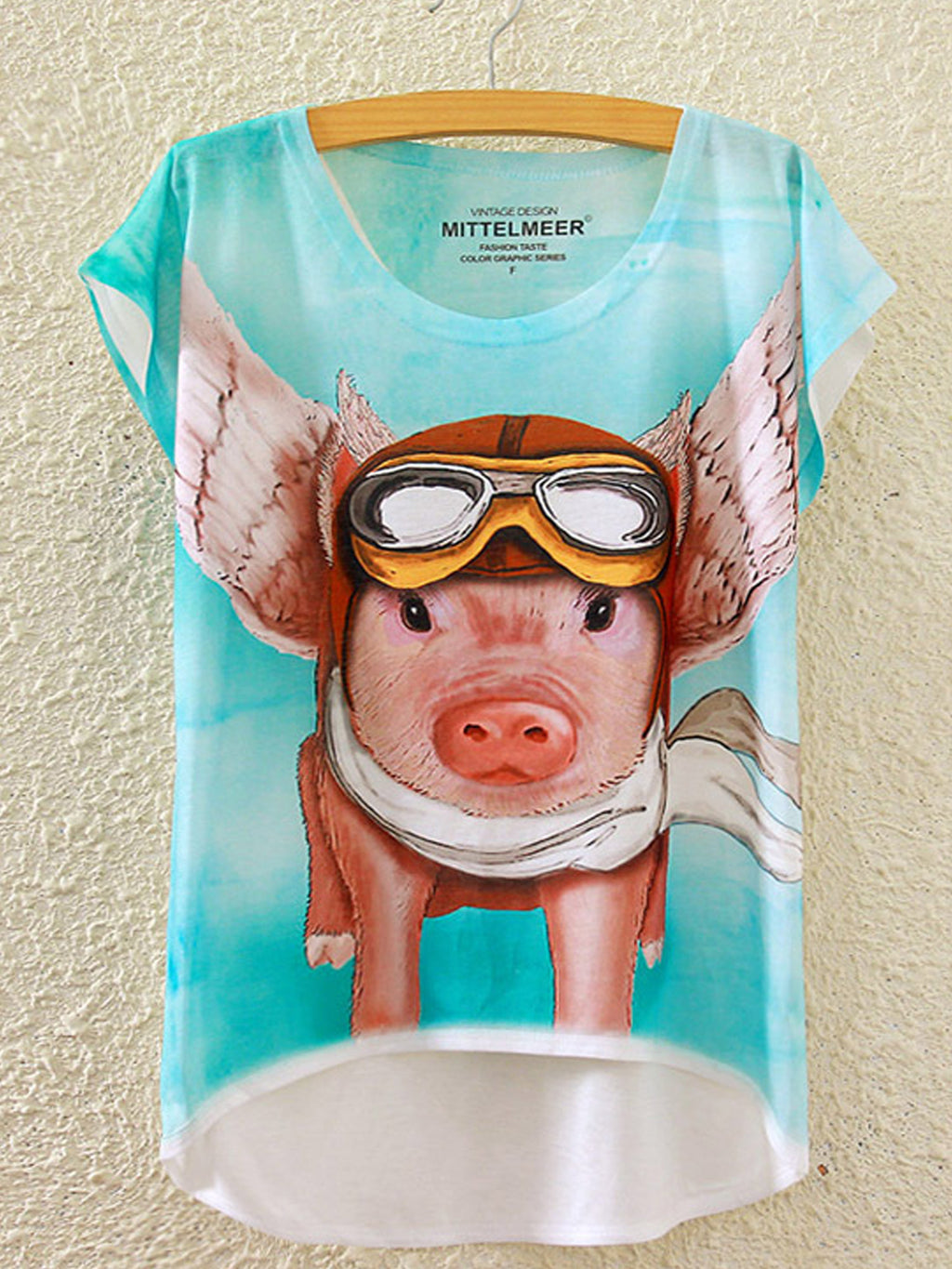 Women Cartoon Designed Loose Casual T-Shirt