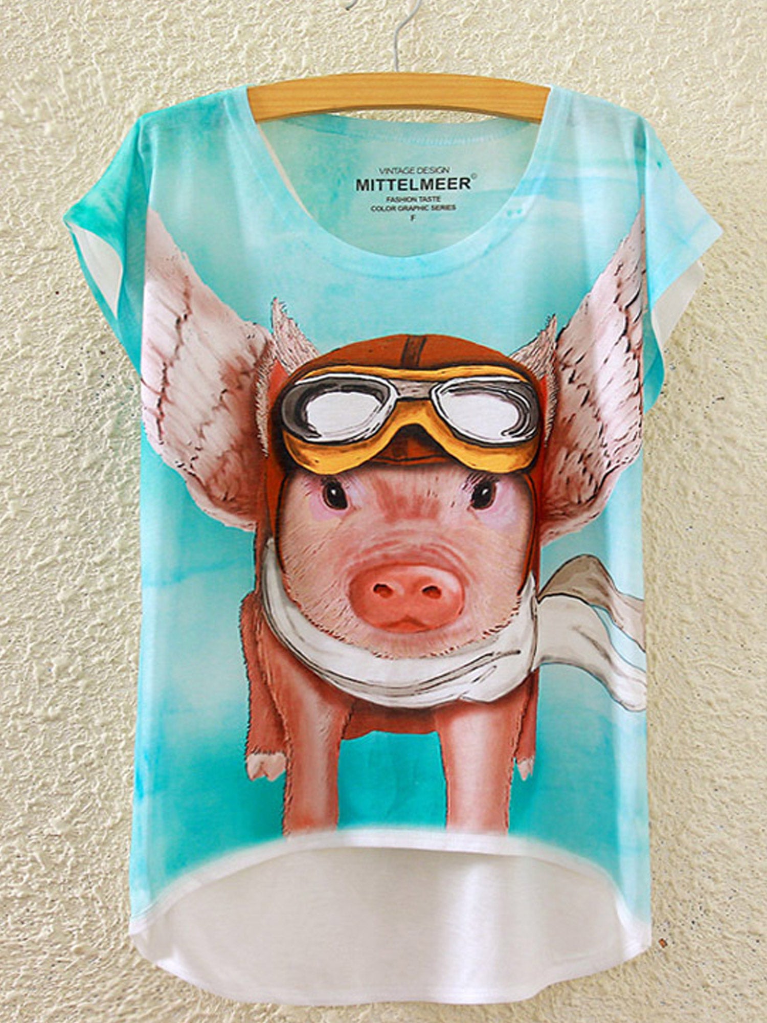 Women Cartoon Designed Loose Casual T-Shirt