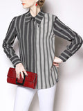 Women Striped Long Sleeved Casual Shirt