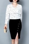 Women V-Neck Comfortable Chiffon Shirt