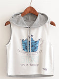 Women Casual Summer Fashion Hooded Neck Top