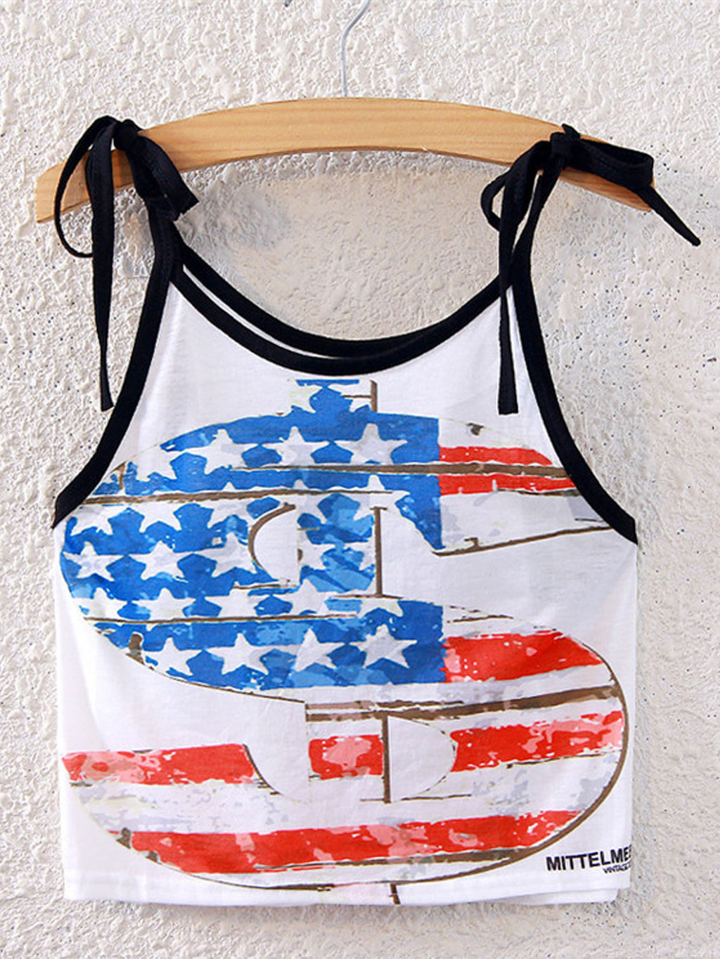 Women Flag Printed Stylish Short Summer Top