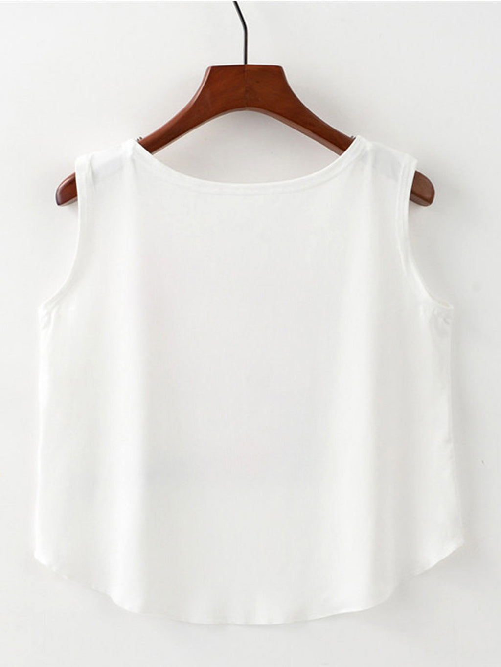 Women Printed Irregular Hem Sleeveless Top
